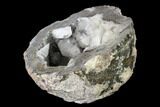 Las Choyas Coconut Geode Half with Quartz & Calcite - Mexico #145859-2